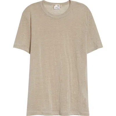 Comme Des Garçons Thin Linen Jersey T-shirt In Brown
