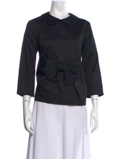 Pre-owned Comme Des Garçons Three-quarter Sleeve Blouse In Black