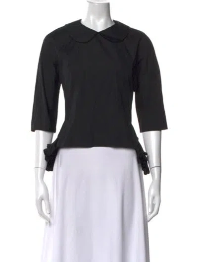 Pre-owned Comme Des Garçons Three-quarter Sleeve Top In Black