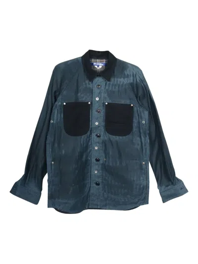 Pre-owned Comme Des Garçons Tie-dye Cotton Shirt In Blue