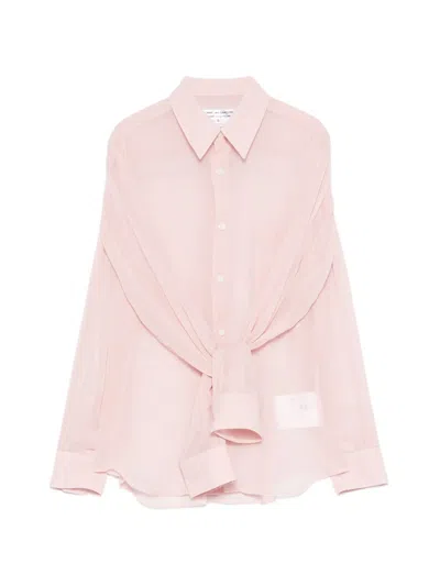 Comme Des Garçons Tied Shirt In Pink