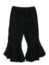 Comme Des Garçons Tiered-hem Flared Trousers In Black
