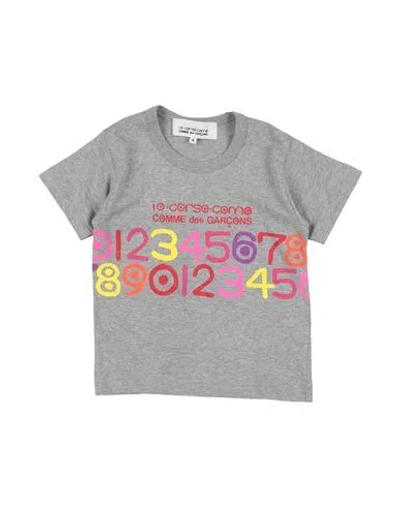 Comme Des Garçons Babies'  Toddler Girl T-shirt Grey Size 6 Cotton