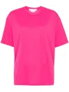 Comme Des Garçons Tonal-stitching Short-sleeve T-shirt In Pink