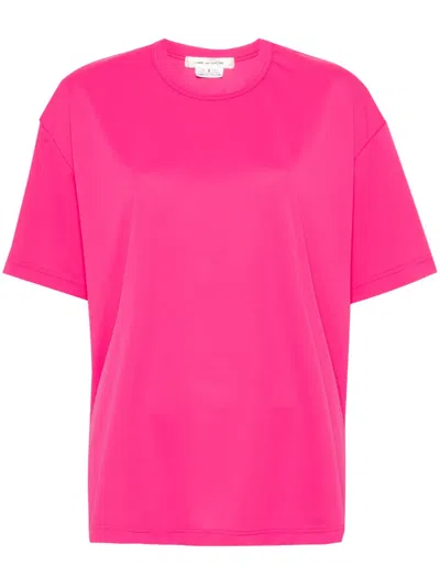 Comme Des Garçons Tonal-stitching Short-sleeve T-shirt In Pink