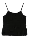 Comme Des Garçons Draped-detail Blouse In Black