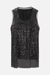 Comme Des Garçons Sequin-embelished Tank Top