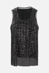 Comme Des Garçons Sequin-embelished Tank Top