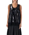 Comme Des Garçons Sequin-embelished Tank Top
