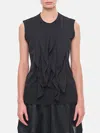 Comme Des Garçons Smooth Bow Front Tank In Schwarz