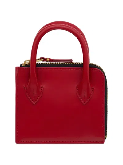 Comme Des Garçons Top Handle Zip Wallet In Blue