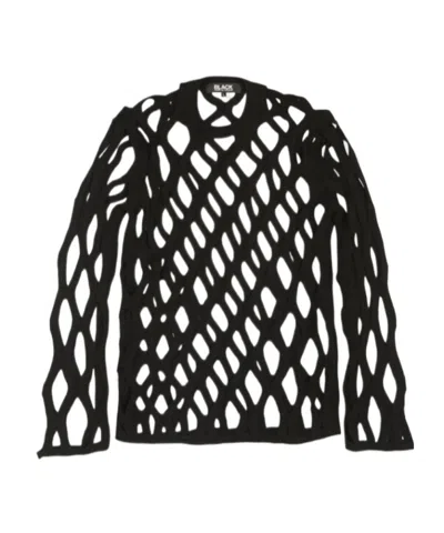 Comme Des Garçons Torn Sweater In Black