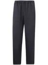 Comme Des Garçons Elastic-waist Wool Trousers In Blue