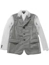 Comme Des Garçons Transparent-panelling Blazer In Black
