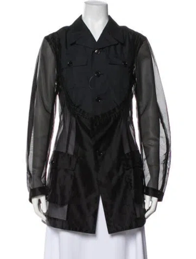 Pre-owned Comme Des Garçons Trench Coat In Black