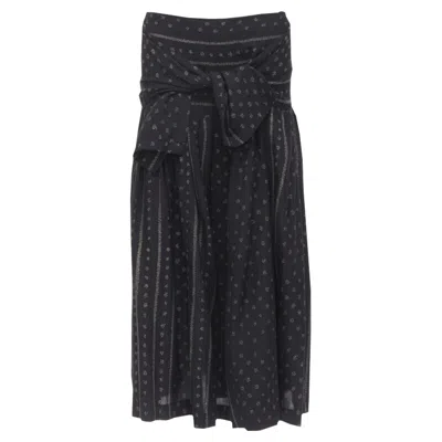 Comme Des Garçons Tricot Comme Des Garcons Ethnic Bohemian Floral Jacquard Skirt In Black