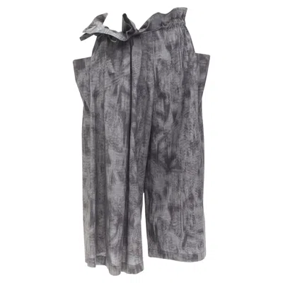 Comme Des Garçons Comme Des Garcons Tricot Oversized Tie Waist Asymmetric Pants In Grey