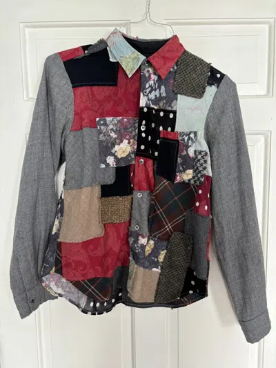Pre-owned Comme Des Garçons Tricot Patchwork Button Up In Multi