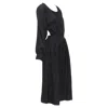 Comme Des Garçons Crease Effect Midi Dress In Black