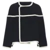 Comme Des Garçons Comme Des Garcons Trimmed Cape Poncho Jacket In Black