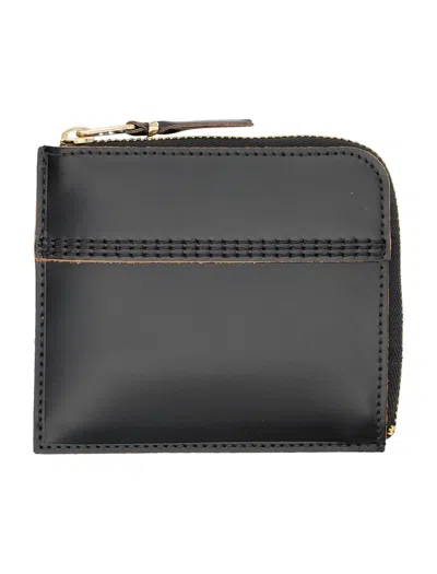 Comme Des Garçons Triple Stich Leather Wallet In Orange
