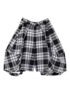 Comme Des Garçons Plaid Skorts In Black