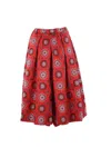 Comme Des Garçons Patterned Wide-leg Pants In Multicolour