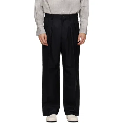 Comme Des Garçons Trousers With Belt Loops In Blue