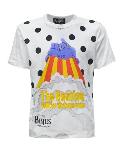 Comme Des Garçons Polka Dot Graphic T-shirt Inspired In White