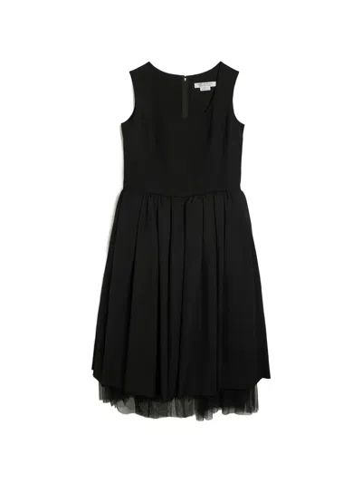 Comme Des Garçons Tulle Midi Dress In Black