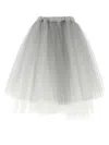 Comme Des Garçons Multilayered Asymmetric Tulle Skirt With Side Pockets In Multicolor