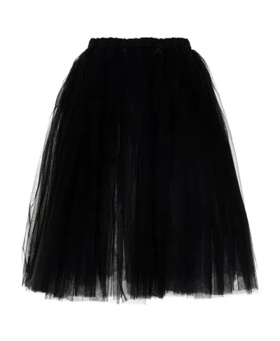 Comme Des Garçons Tutu High-waisted Midi Skirt In Black