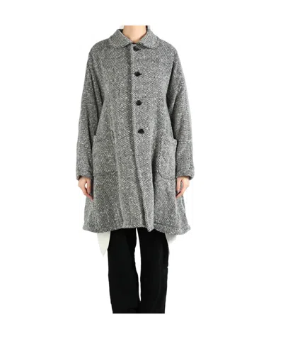 Comme Des Garçons Tweed Coat In Gray