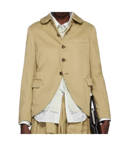 Comme Des Garçons Twill Garment Washed Blazer  Garment-washed Cotton Twill Blazer.
