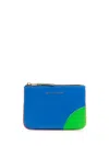 COMME DES GARÇONS TWO-TONE LEATHER COIN PURSE WALLETS WHITE