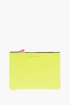 Comme Des Garçons Two-tone Leather Pochette With Zip