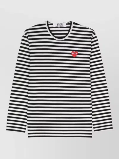 Comme Des Garçons Unisex Cotton Jersey Striped Long Sleeve T-shirt In Multi