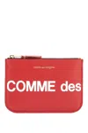 Comme Des Garçons Wallet Unisex Red Minimalist Leather Wallet In Red