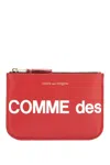 COMME DES GARÇONS UNISEX RED MINIMALIST LEATHER WALLET