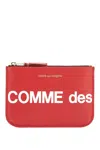 Comme Des Garçons Wallet Unisex Red Minimalist Leather Wallet In Red