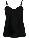 Comme Des Garçons V-neck Camisole Top In Schwarz