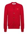 Comme Des Garçons V-neck Cardigan In Red