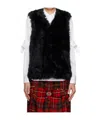 Comme Des Garçons V-neck Faux-fur Gilet