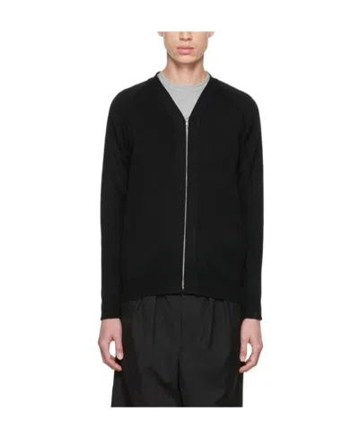 Comme Des Garçons V-neck Knitted Cardigan In Black