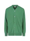 Comme Des Garçons Ribbed V-neck Knitwear With Long Sleeves