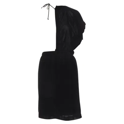 Comme Des Garçons Comme Des Garcons Velvet Drawstring Sash Knee-length Skirt In Black