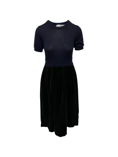 Pre-owned Comme Des Garçons Velvet Dress In Black