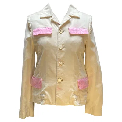 Pre-owned Comme Des Garçons Velvet Jacket In Sand