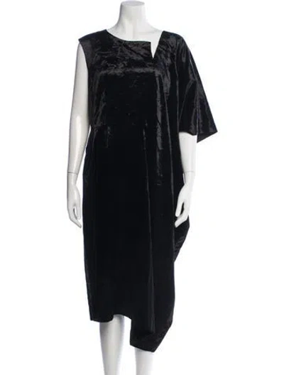 Pre-owned Comme Des Garçons Velvet Midi Length Dress In Multi