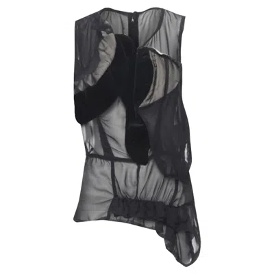 Pre-owned Comme Des Garçons Comme Des Garcons Velvet Patchwork Bumps Sleeveless Vest In Black